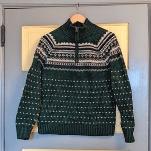 J. Crew half-zip Nordic sweater